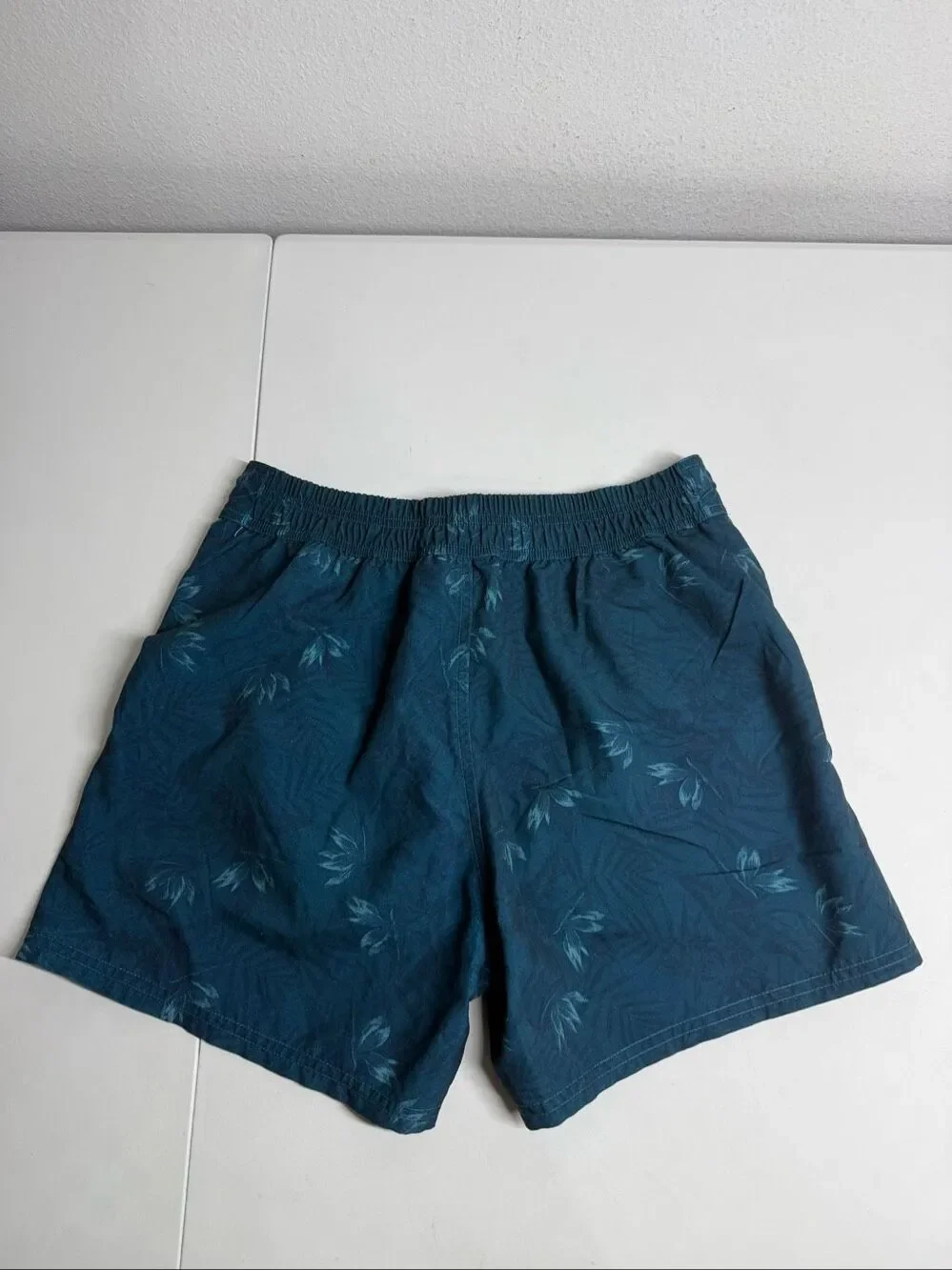La Redoute French Youth Swim Trunks Blue Tropical Print Young Kids M